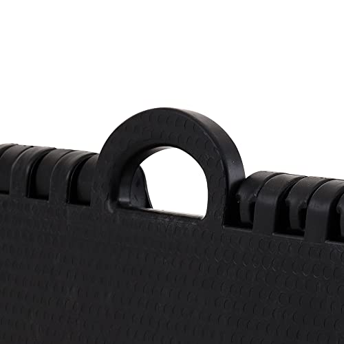 Primelife Plastic 7 inch Portable Folding Step Stool, Kitchen & Office (Black and White) - Image 2