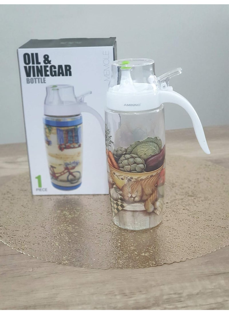 RISING STAR;JARS AND BEYOND Round Printed OilVinegar Single Bottle Design 1  - Image 3