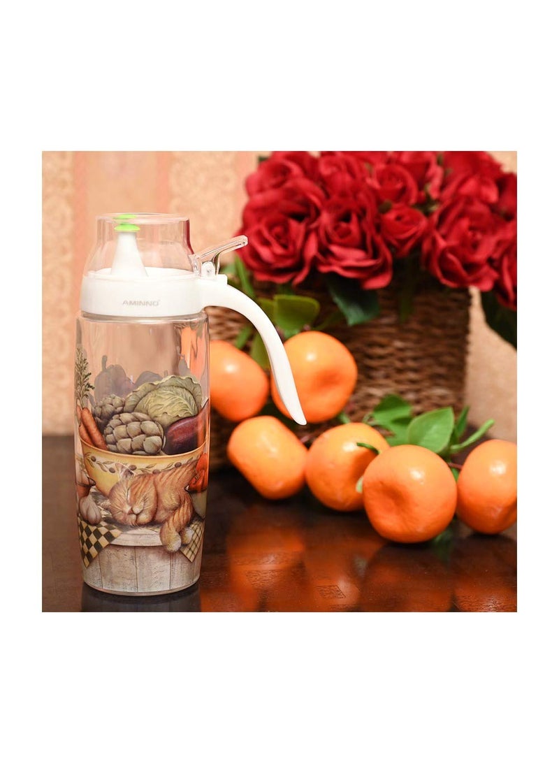 RISING STAR;JARS AND BEYOND Round Printed OilVinegar Single Bottle Design 1  - Image 1