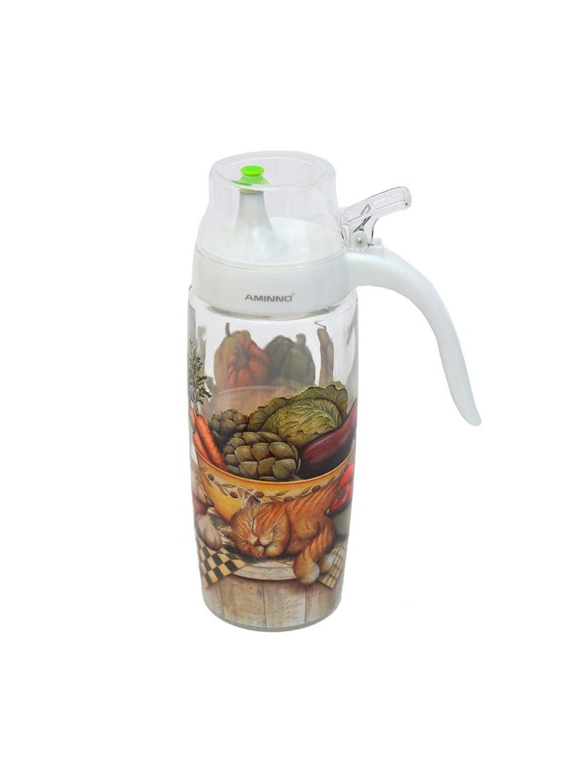 RISING STAR;JARS AND BEYOND Round Printed OilVinegar Single Bottle Design 1  - Image 4
