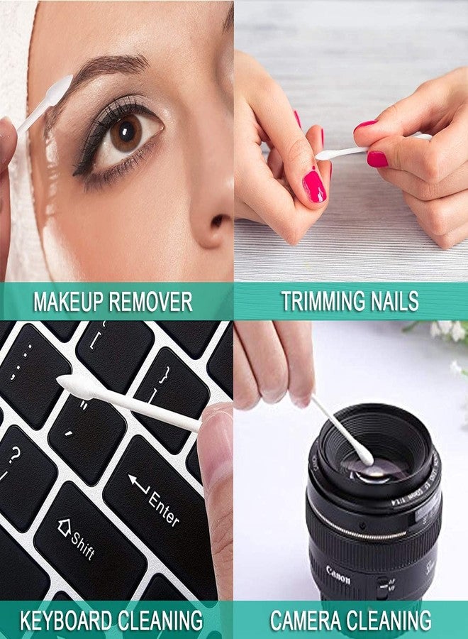 HQSLsund عبوة 1000 قطعة من أعواد القطن مغلفة بشكل فردي، أعواد قطن مزدوجة الطرف مغلفة بشكل فردي، أعواد قطن (بيضاء، طرف دائري/مدبب)  - Image 5