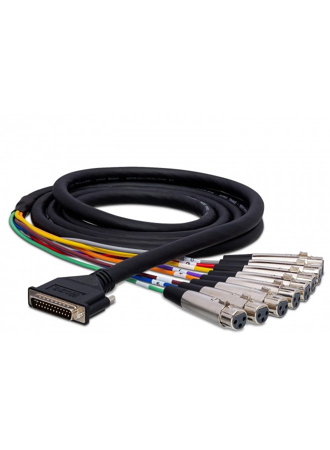 HOSA DTF805 Balanced Snake XLR3F to DB25 - (3 Feet) (Black) - Image 1