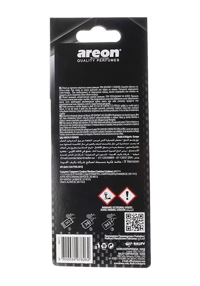 X Version Hanging Car Air Freshener - Vanilla Black - Image 2