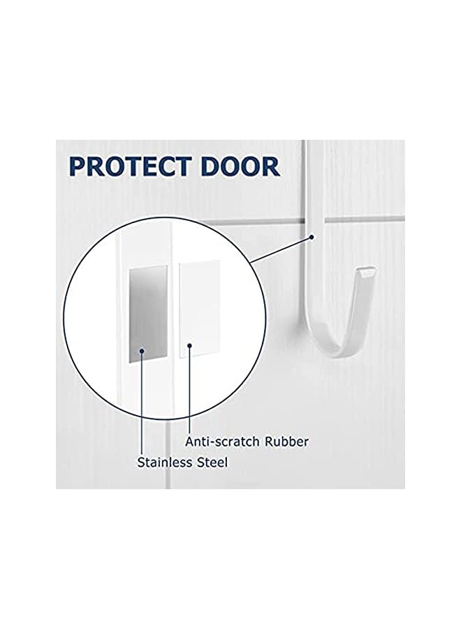 promass Over The Door Hooks 6 Pack Over The Door Towel Hanger for Coat Hangers Sturdy Stainless Steel Hooks for Hanging Coats - Image 5