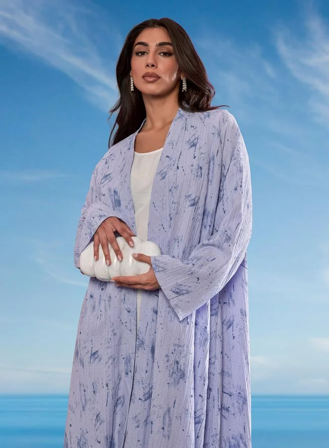 Amirah Women Lilac Textured Abaya