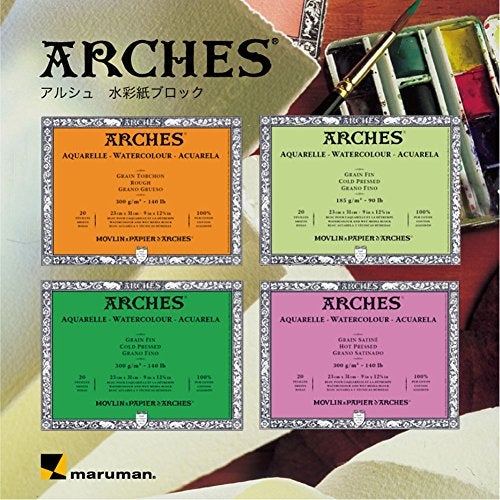 Arches Watercolor Block 140 lb Hot Press - 10x14 inch, 20 sheet - Image 2