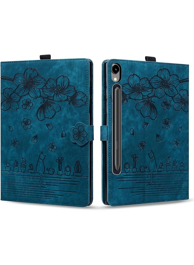 erorex Case Compatible With Samsung Galaxy Tab S9 S9 Fe 2023 S8 2022 S7 2020 Pu Leather Flip Case Stand Tpu Cover Case Cover With Card Slot For Galaxy Tab S9 S8 S7 11 Inch Blue  - Image 1