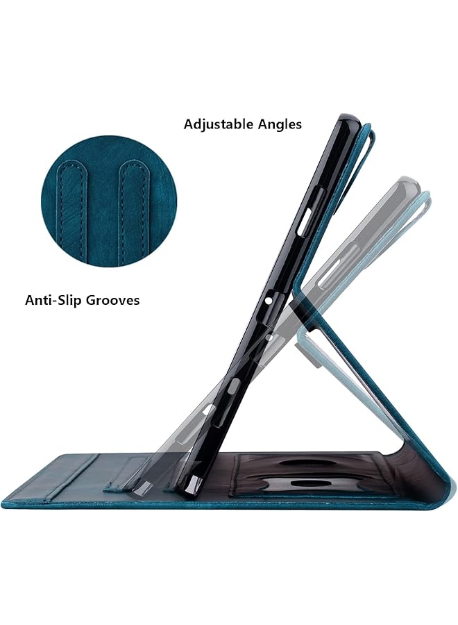 erorex Case Compatible With Samsung Galaxy Tab S9 S9 Fe 2023 S8 2022 S7 2020 Pu Leather Flip Case Stand Tpu Cover Case Cover With Card Slot For Galaxy Tab S9 S8 S7 11 Inch Blue  - Image 4