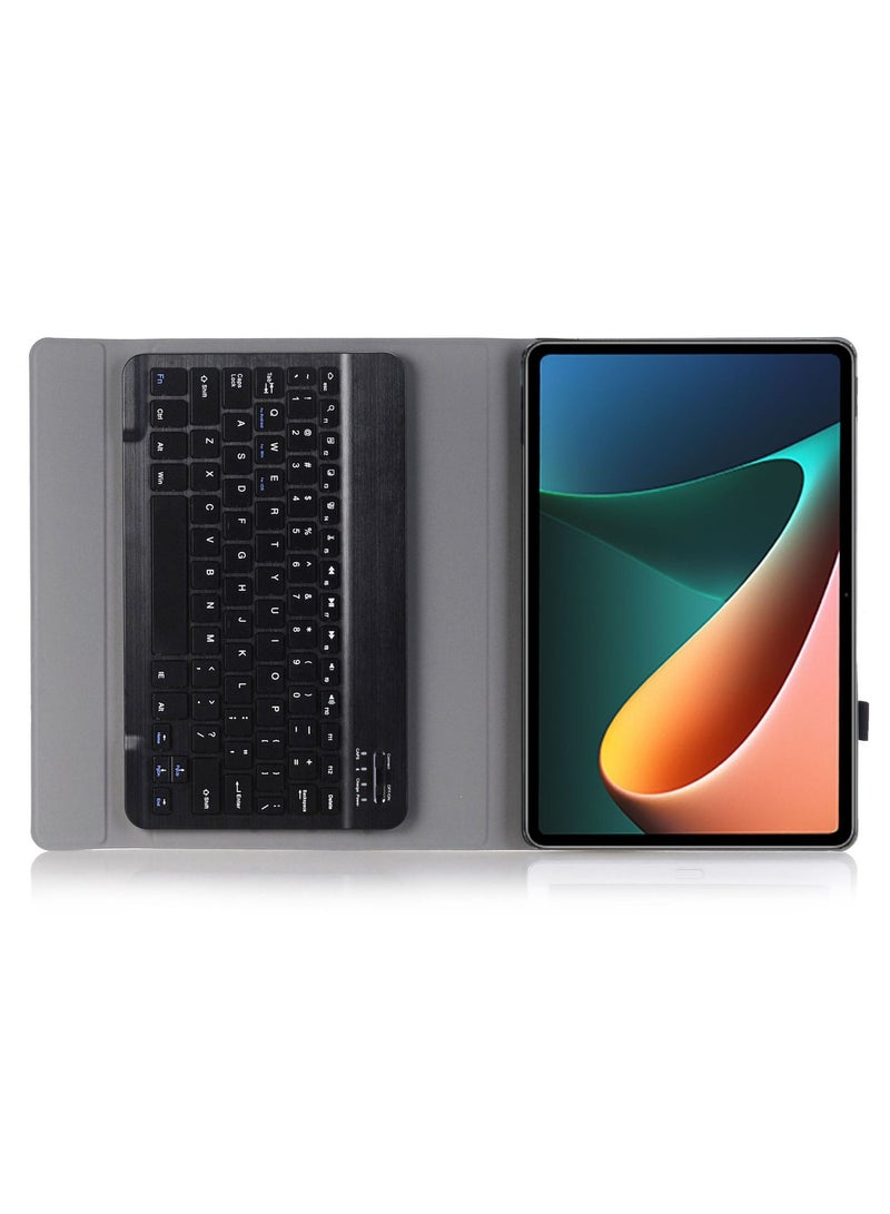 يوارب كينج غطاء لوحة مفاتيح بلوتوث لاسلكية قابلة للفصل من Stand Folio مع حامل قلم رصاص لهاتف HUAWEI MatePad Air مقاس 12 بوصة/HUAWEI MatePad 12 X أسود - Image 3