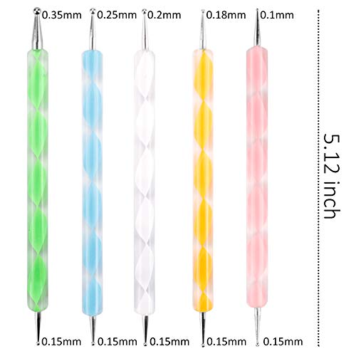 Augshy 19pcs Mandala Dotting Tools Set Pen Dotting Tools Mandala Stencil Ball Stylus Paint Tray for Painting Rocks, Coloring, Drawing and Drafting - Image 4
