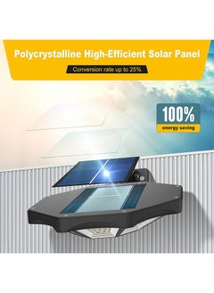 Ecoey Solar Street Light 2 Packs Solar Powered Yard Light with 168 LEDs 8 Light Surfaces Large Lighting Range Solar Powered Outdoor Light IP66 Motion Sensor for Yard, Street, Basketball Court  - Image 4