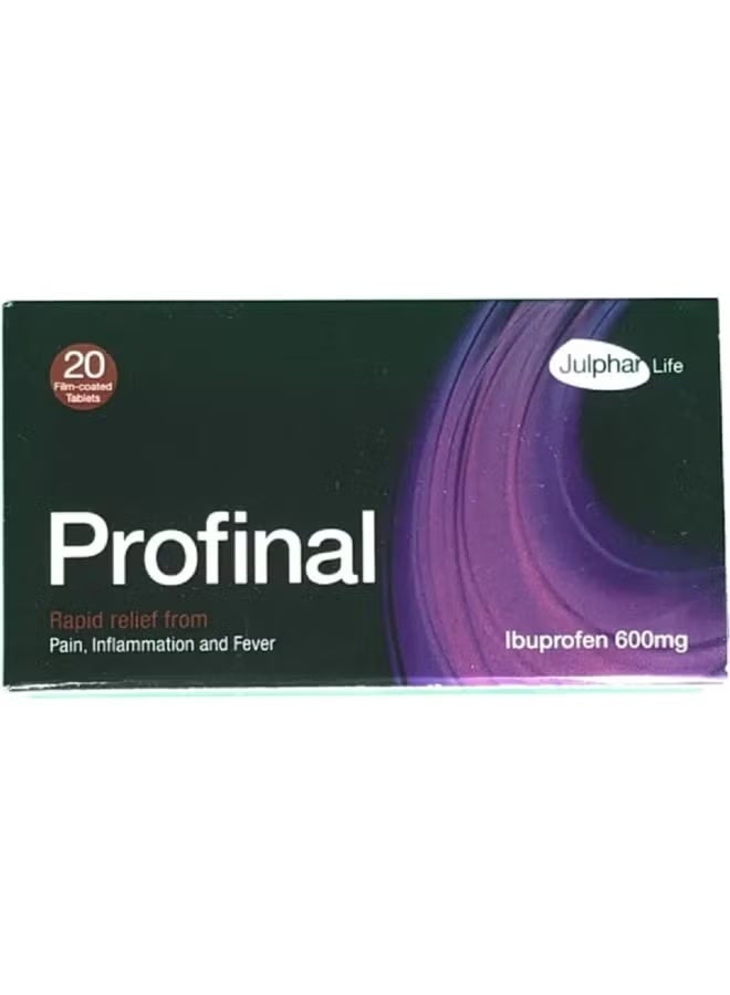 Profinal 600mg High Strength Pain Relief - 20 Tablets