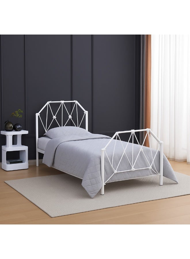 NZONE STORE Single bed with a unique design, white color || 190 cm * 90 cm - Image 1