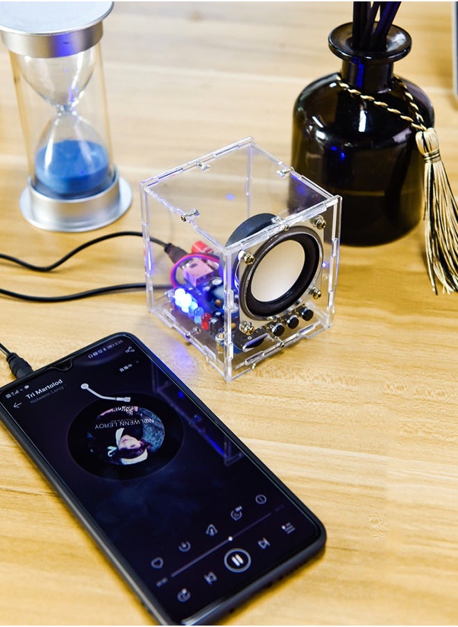 Golden Rose - DIY Bluetooth-Compatible Speaker Kit, Soldering Project with Rechargeable Battery Mini Home Stereo Sound Amplifier DIY Electronics Soldering Practice Kit for High School Students Education - Image 1