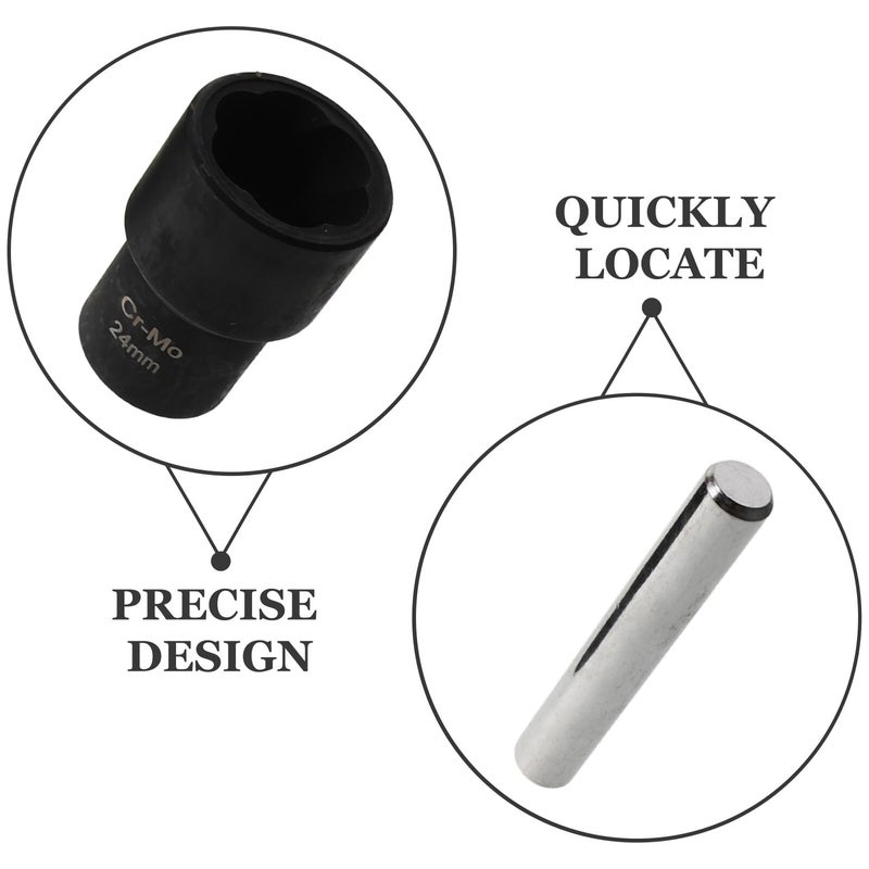 6 Pcs Left Hand Thread Bolt Extractor Socket Set 16mm 19mm for Stripped Lug Nut Removal - Image 4