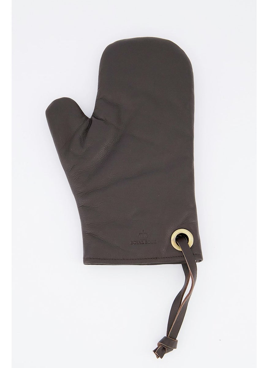 Royal Boch - Handmade Leather Oven Glove, Dark Brown - Image 1