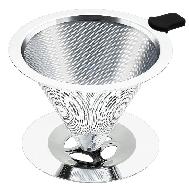 MEET GREAT Premium Pour Over Coffee Dripper with Reusable Stainless Steel Filter â€“ Portable, Easy Clean Coffee Maker for Single Cup Brewing â€“ Ideal for Home, Office, Camping - Image 1