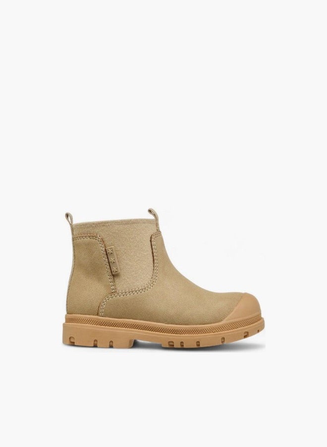 Barefeet Panelled High Top Ankle Boots with Zip Closure - Image 1