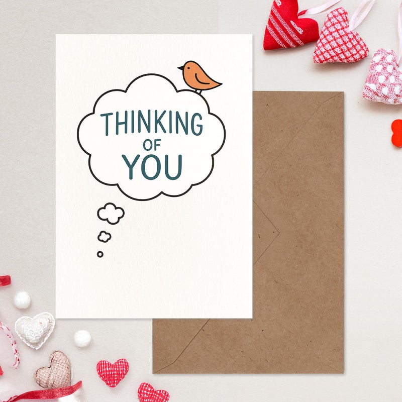 Cheerin Thinking of You Cards with Envelopes - Sympathy Cards for Loss of Loved Ones - Sorry For Your Loss Card Bird Design - Grief Card 5x7 Inch - Image 4