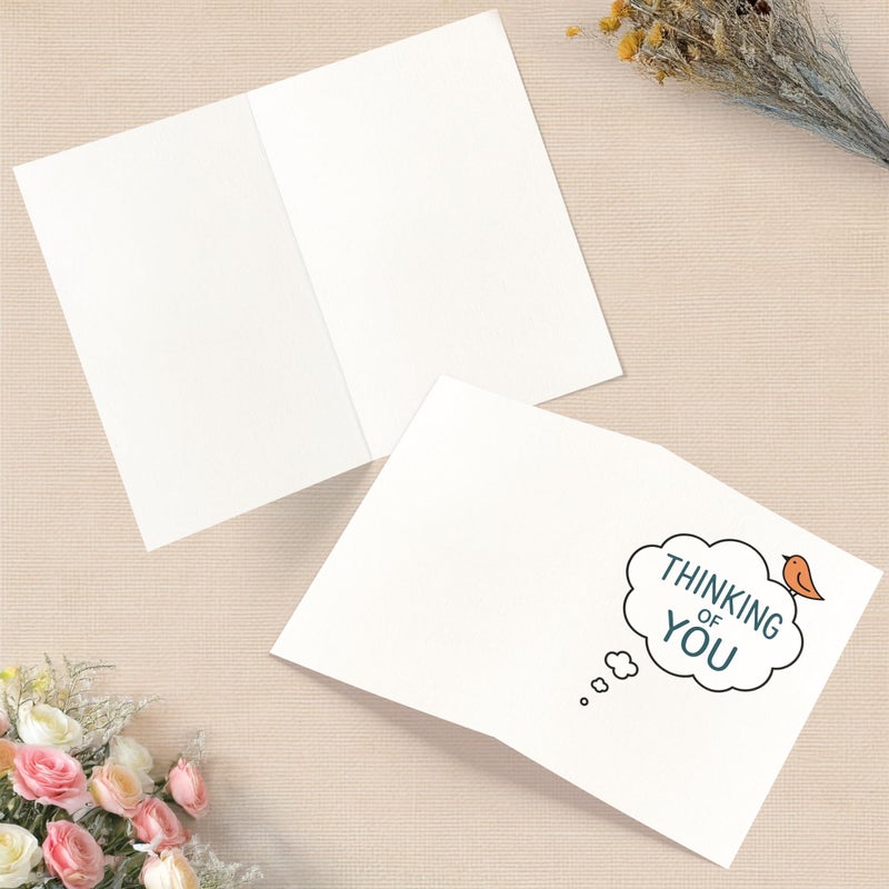 Cheerin Thinking of You Cards with Envelopes - Sympathy Cards for Loss of Loved Ones - Sorry For Your Loss Card Bird Design - Grief Card 5x7 Inch - Image 5