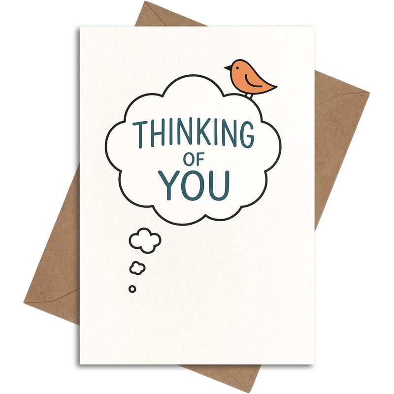 Cheerin Thinking of You Cards with Envelopes - Sympathy Cards for Loss of Loved Ones - Sorry For Your Loss Card Bird Design - Grief Card 5x7 Inch - Image 1