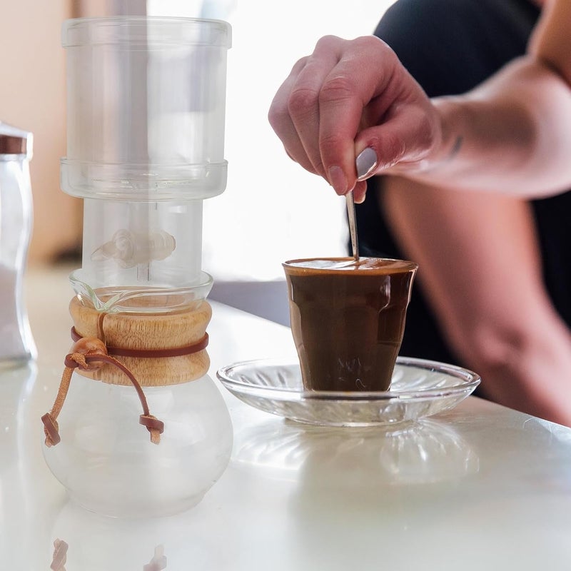 Cold Brew Coffee Maker Glass Ice Dripping Pot Multi-functional Coffee Teapot Handcrafted Glass Water Kettle Suitable for Home and Travel 1-set - Image 5