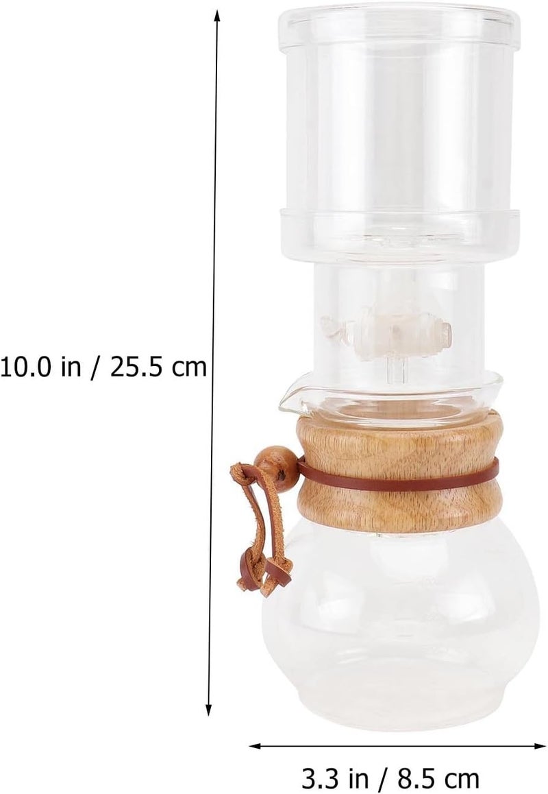 Cold Brew Coffee Maker Glass Ice Dripping Pot Multi-functional Coffee Teapot Handcrafted Glass Water Kettle Suitable for Home and Travel 1-set - Image 2