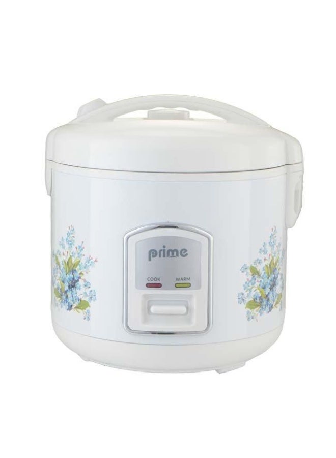 Prime طباخ أرز كهربائي سعة 1 لتر مع بخار، غير لاصق، أبيض - Image 2