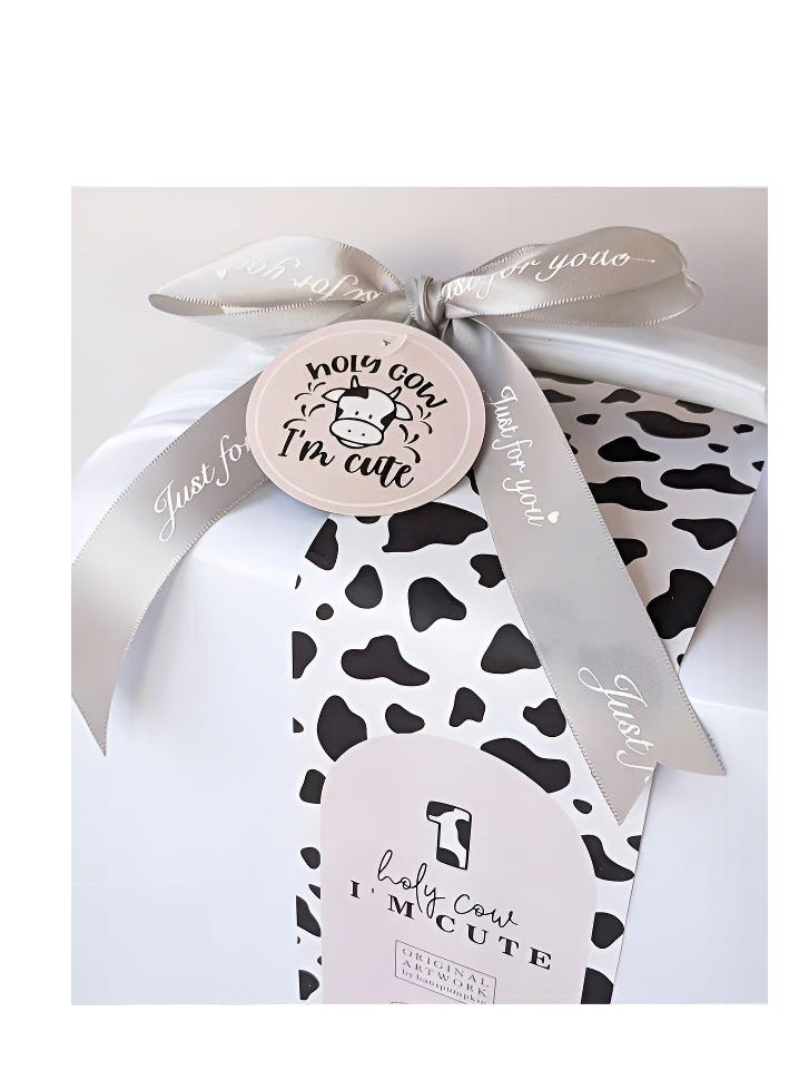Newborn Baby Giftset with Jumpsuit and Romper in Cow Theme for Boys and Girls - Image 5