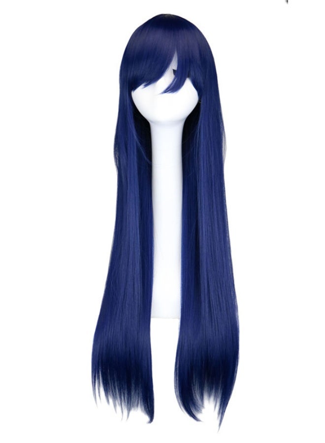 إسكدنيا باروكة كوسبلاي مستقيم طويلة ملونة 80 سم زرقاء Navy