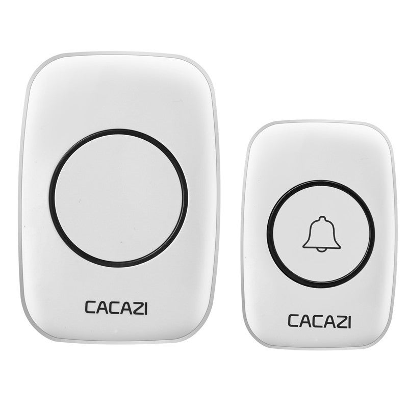 Cross-border e-commerce music electronic remote control ding dong exchange a drag a US, Japan, UK and Europe standard doorbell wireless waterproof White - Image 1