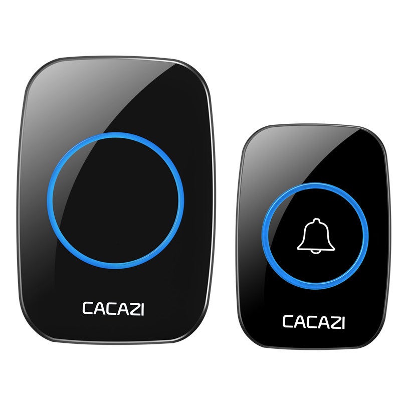 Cross-border e-commerce music electronic remote control ding dong exchange a drag a US, Japan, UK and Europe standard doorbell wireless waterproof White - Image 2