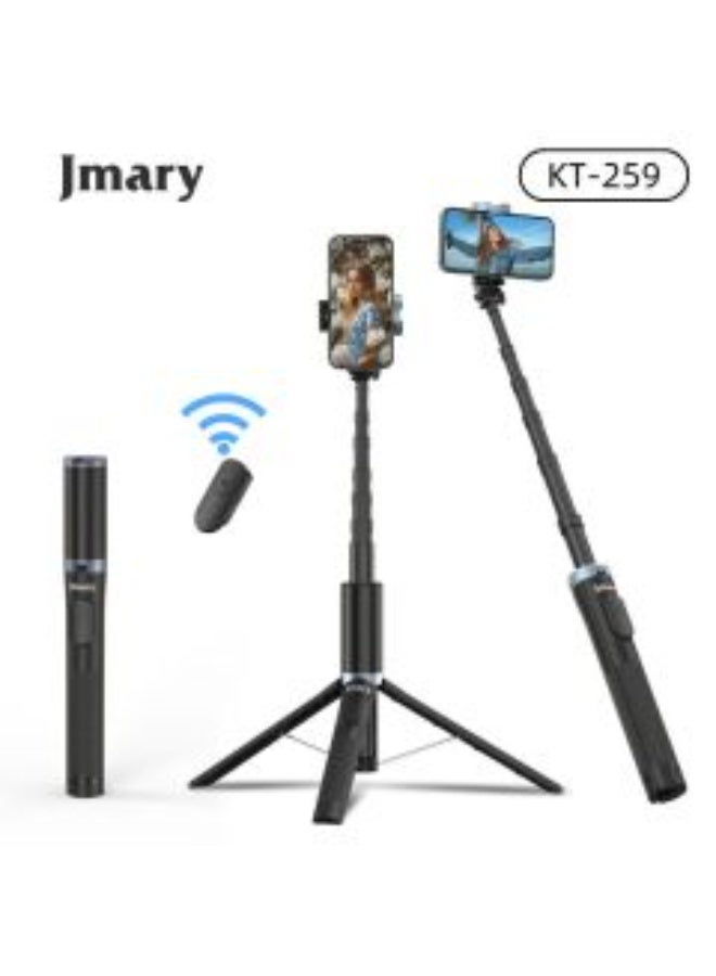 Jmary 2 in 1 Selfie Stick Tripod KT-259 , Universal Phone Holder, Lightweight Portable Design, Ideal for Travel, Vlogging, Live Streaming, and Photography - Image 2