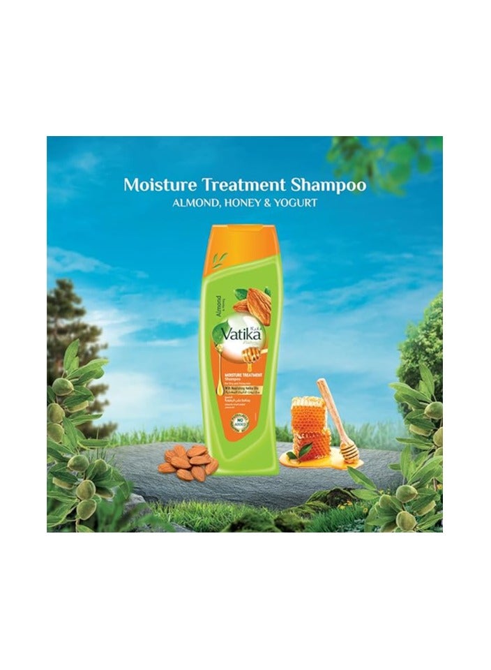 فاتيكا شامبو شعر معالجة الرطوبة قطعتان  400 مللاغني بمستخلصات اللوز والعسل  للشعر الجاف والمجعد والخشن مع زيوت فاتيكا المغذية عبوة اقتصادية للغاية من قطعتين - Image 2