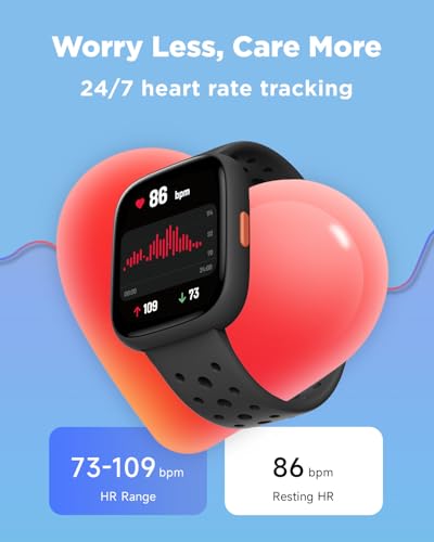 BIGGERFIVE Smart Watch for Kids, 1.8" Fitness Tracker Watch Pedometer, Heart Rate, Sleep Monitor, IP68 Waterproof, Calorie Step Counter, Puzzle Games with/Without APP for Girls Boys Teens 5-16, Black - Image 5