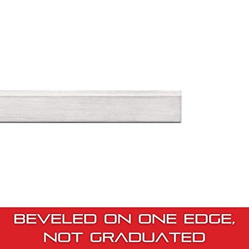 Starrett Steel Straight Edge with Bevel Edge, Not Graduated - Quick Reading, 18" Length, 11/64" Thickness, 1-13/32" Width, +/- .0002" per Foot Accuracy - 385-18 - Image 3