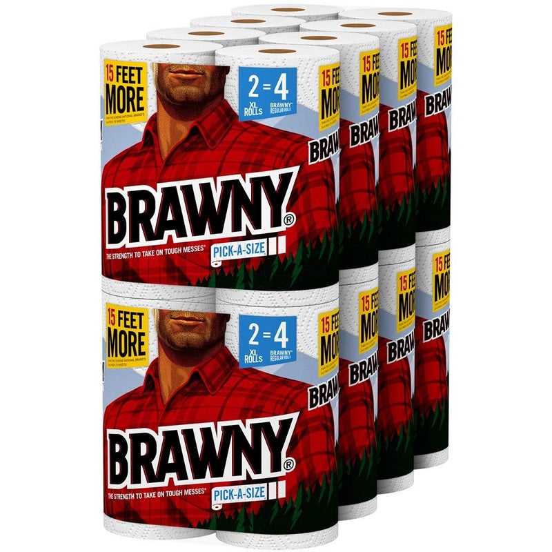Brawny Paper Towels 16 XL Rolls PickASize White 16 32 Regular Rolls