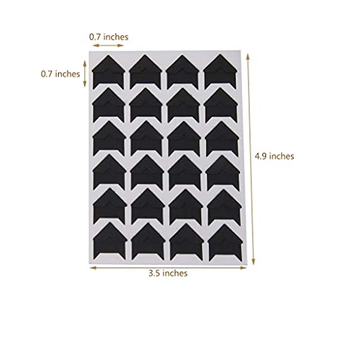 Sunkizzrs® 5 Sheets Photo Corners Self Adhesive Photo Mounting Sticker Paper Corner Stickers for Scrapbook Album (Black) - Image 2