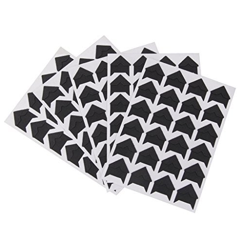 Sunkizzrs® 5 Sheets Photo Corners Self Adhesive Photo Mounting Sticker Paper Corner Stickers for Scrapbook Album (Black) - Image 1