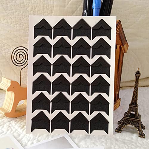 Sunkizzrs® 5 Sheets Photo Corners Self Adhesive Photo Mounting Sticker Paper Corner Stickers for Scrapbook Album (Black) - Image 3