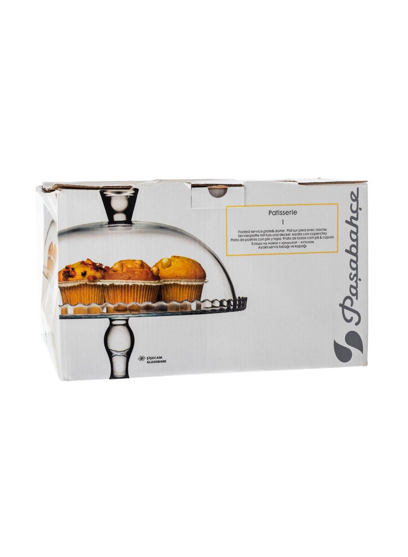 Pasabache Turkish crystal base cake stand with laser engraving Size 35 cm - Image 3