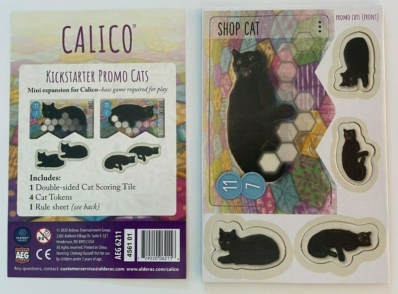 AEG Calico Board Game Kickstarter Exclusive Promo Cats - Image 1