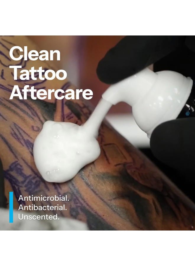 H2Ocean Blue Green Foam Soap - Tattoo Foam Antibacterial Soap for Tattoo Aftercare - Tattoo Care with Aloe Vera - Travel-Size Tattoo Moisturizer Soap - 1.7 oz - Image 2