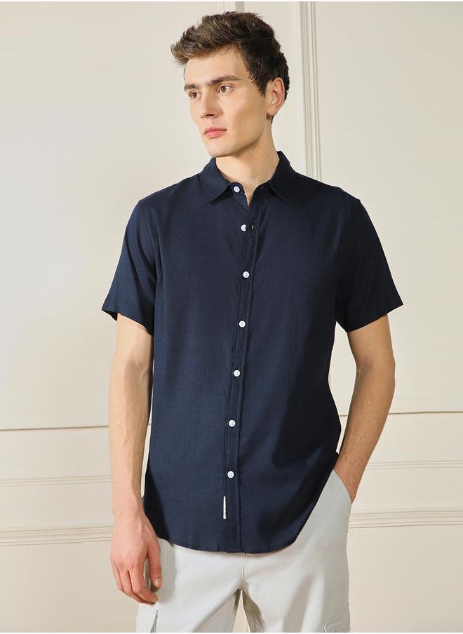 Dennis Lingo Spread Collar Regular Fit Casual Shirt by Styli  - Image 1