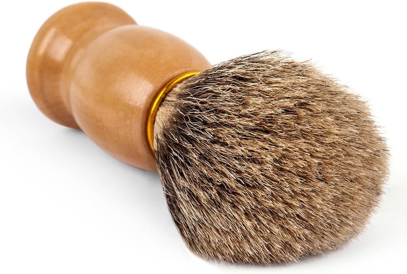 QSHAVE 100 Best Original Pure Badger Hair Shaving Brush Handmade Real Wood Base Perfect for Wet Shave Safety Razor Double Edge Razor - Image 3