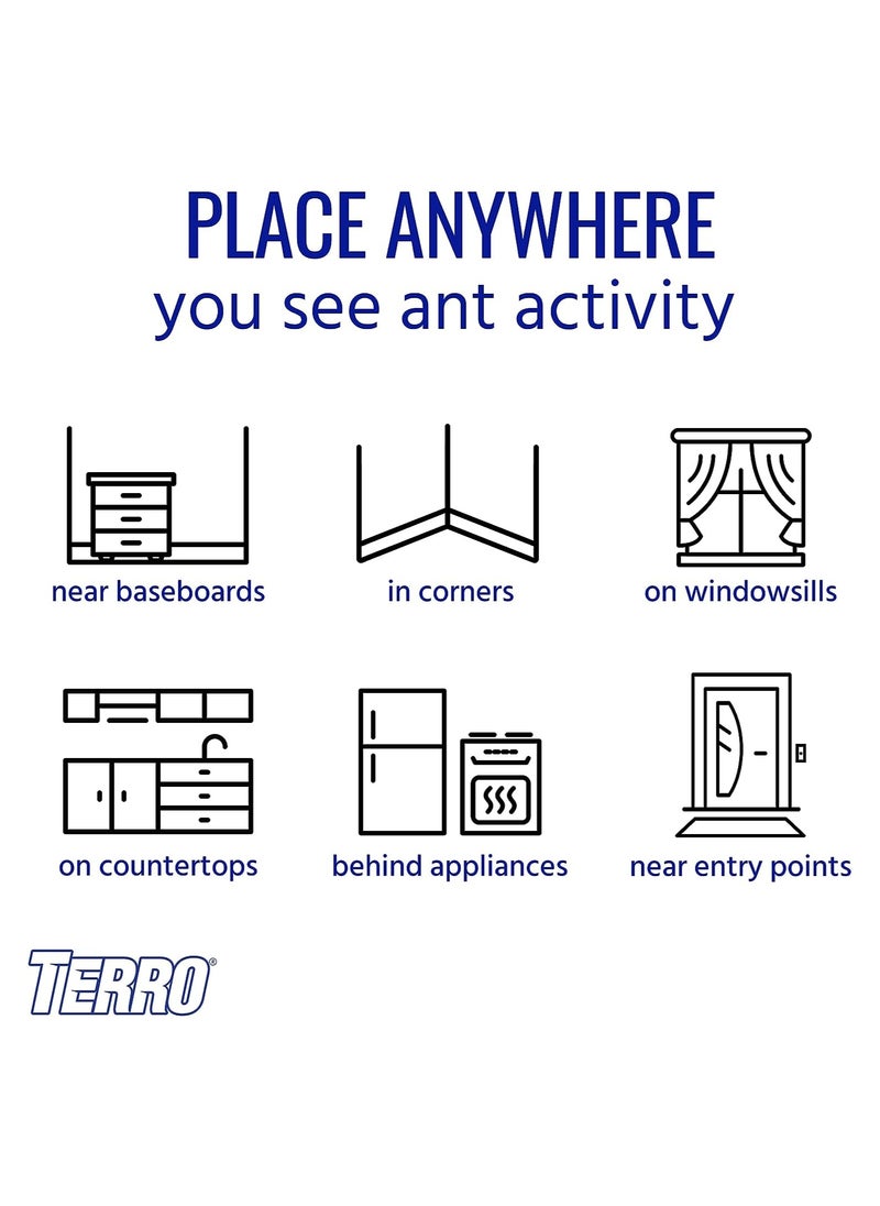 Generic - Terro T300 Liquid Ant Baits Indoor Outdoor Ready-to-Use Common Household Ants Clear - 6 Bait Stations Each Pack (2 Pack) - Image 1