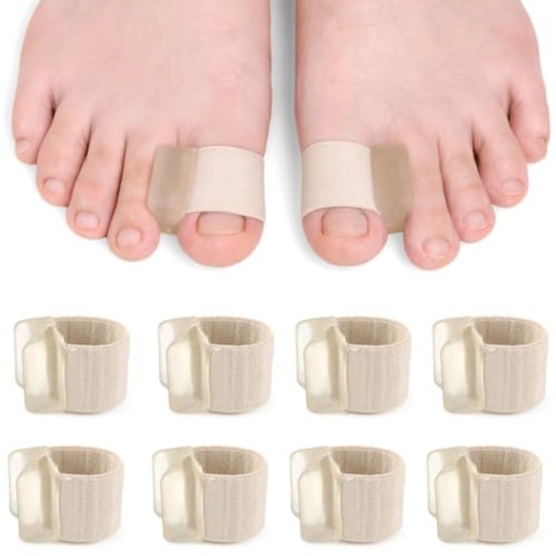 Toe Spacers Separators For Big Toe, Bunion Toe Separators For Overlapping Toes Women Men, Toe Spacers For Overlapping Toes and Bunion Pain Relief, Corrector And Spacer 8 Pack, L - Image 1
