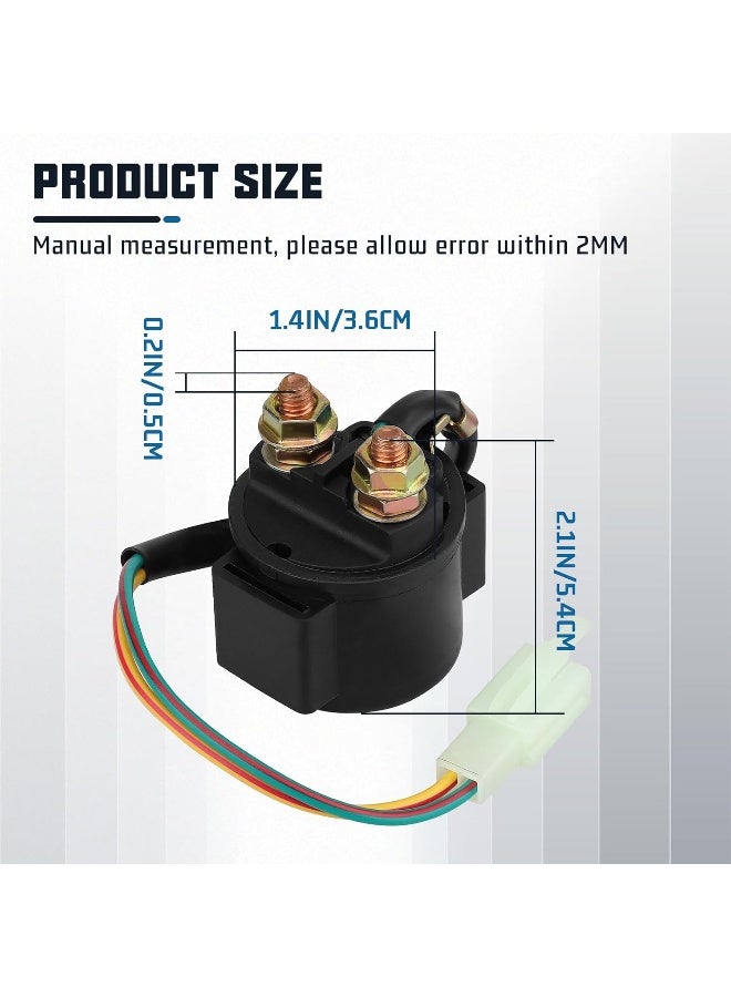 LOCOPOW LOCOPOW GY6 Starter Solenoid Relay for 4-Stroke 50cc 110cc 125cc 150cc 200cc 250cc 90cc Chinese ATV Dirt Pit Bike Scooter Go Kart Quad Moped Taotao Roketa Coolster SSR Apollo Four Wheel Part Coleman  - Image 2
