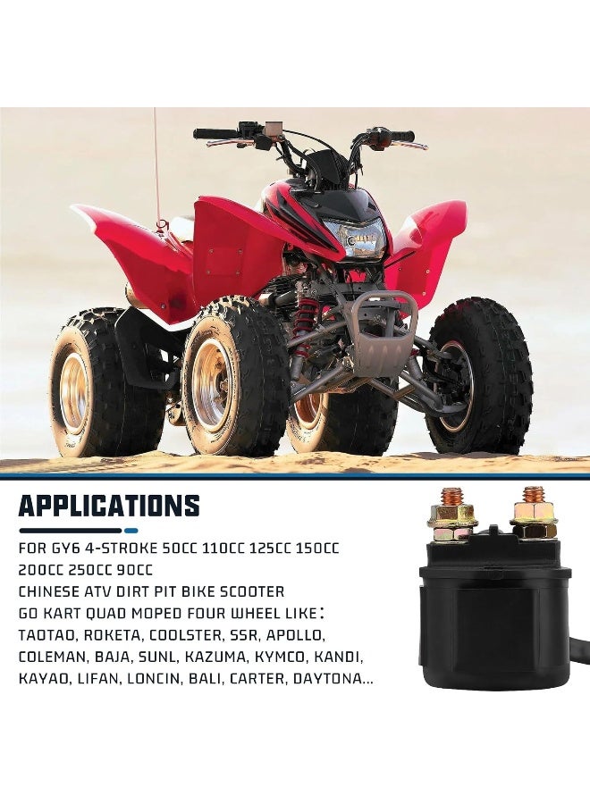 LOCOPOW LOCOPOW GY6 Starter Solenoid Relay for 4-Stroke 50cc 110cc 125cc 150cc 200cc 250cc 90cc Chinese ATV Dirt Pit Bike Scooter Go Kart Quad Moped Taotao Roketa Coolster SSR Apollo Four Wheel Part Coleman  - Image 5