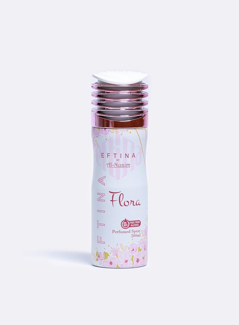 Al Nuaim Flora Deodorant For Women - 200ml | Alcohol Free Deo | Body Spray | Long Lasting Perfumed Spray - Image 1